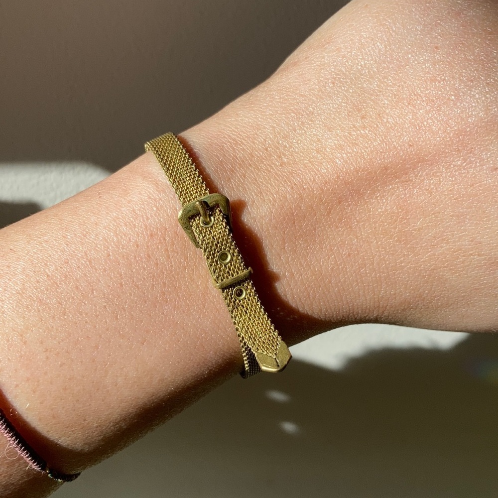 Gold/brass watch and bracelet